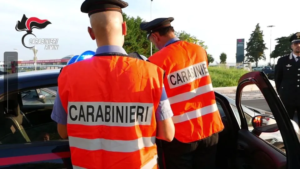 un posto di controllo dei carabinieri
