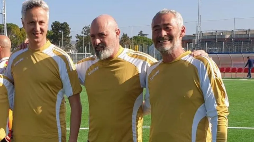 Bonaccini (col senatore Croatti e il sindaco Gennari) quando inaugurò lo stadio di Cattolica