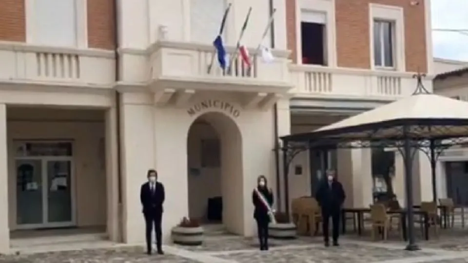 Il minuto di silenzio a Coriano