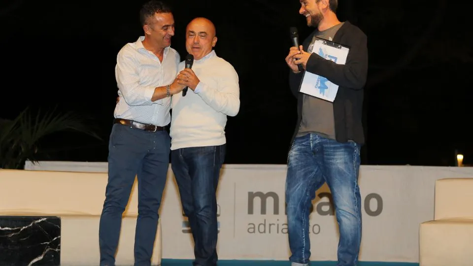 Il sindaco Piccioni, Cevoli e il conduttore Corona