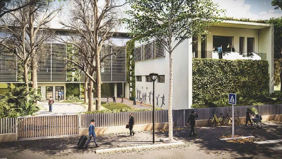 rendering della nuova scuola Ferrari

