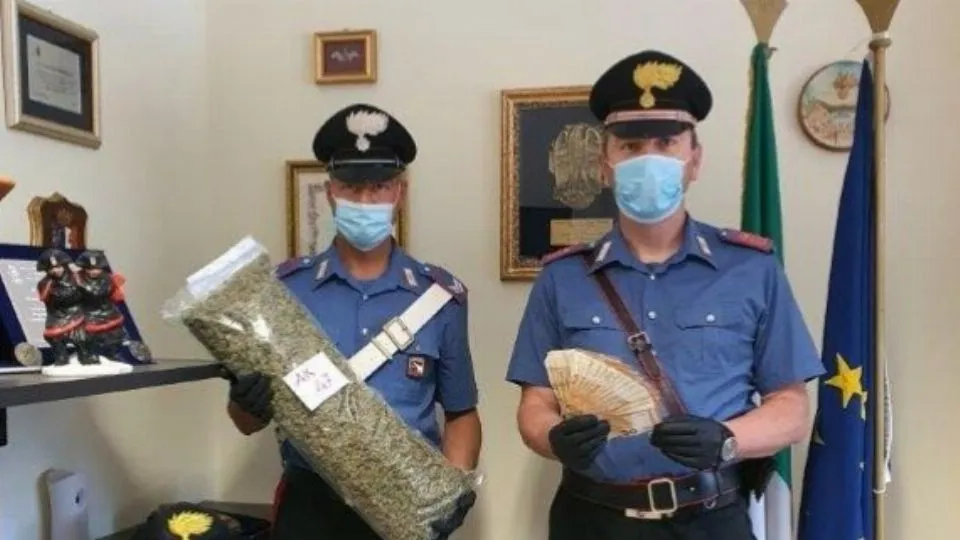 il materiale sequestrato