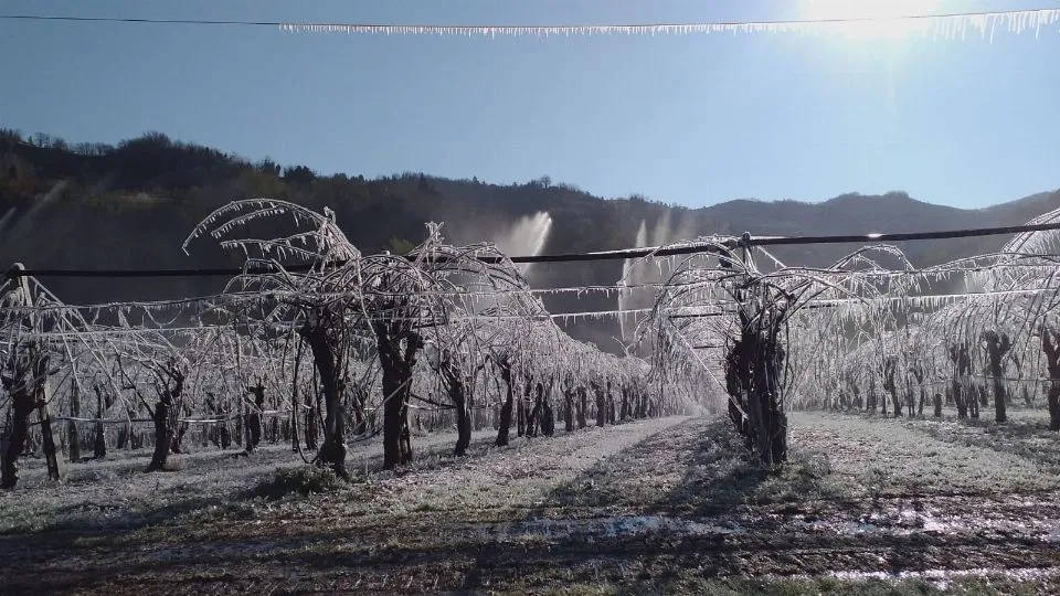 vallata romagnola con brina