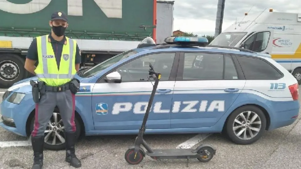 il monopattino sequestrato