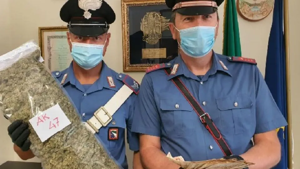 il materiale sequestrato