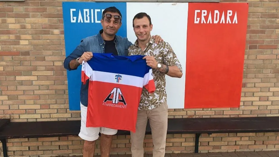 Il presidente Gianluca Marsili e l’attaccante Francesco Cinotti