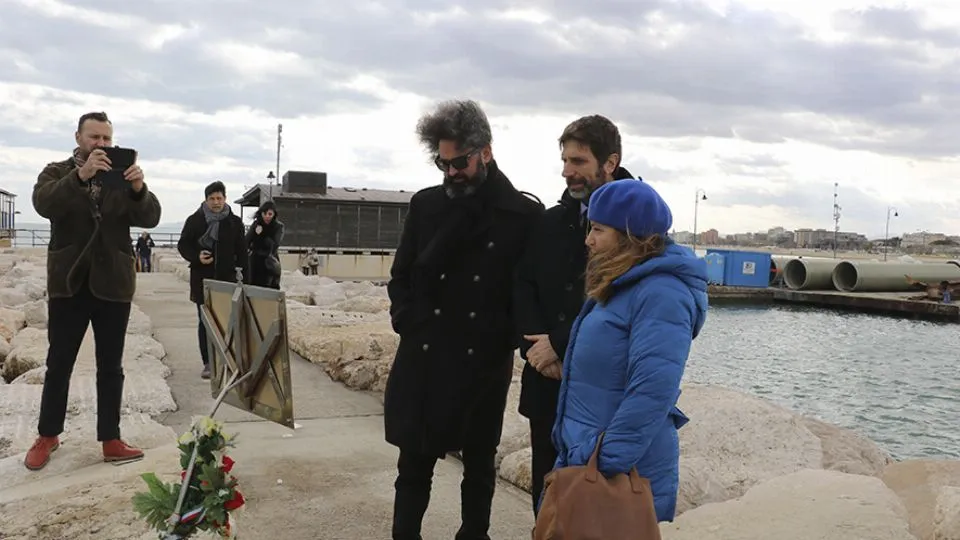 SImone Cristicchi e Laura Fontana alla celebrazione