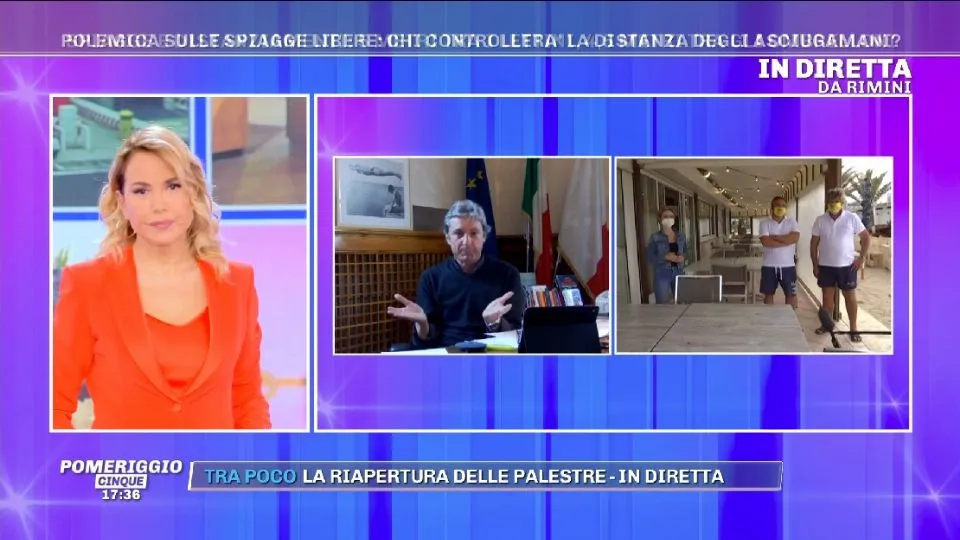 il sindaco Gnassi in collegamento