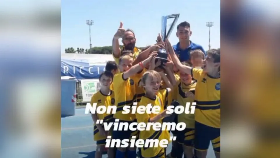 Un momento del video dei Pulcini gialloblu
