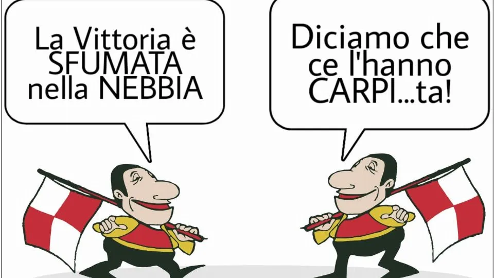 La vignetta di Baio dopo Rimini-Carpi 2-2