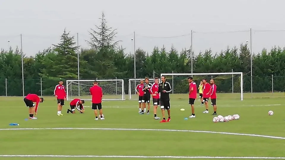 Un momento dell’allenamento del Rimini FC a Gatteo (foto Rimini FC)