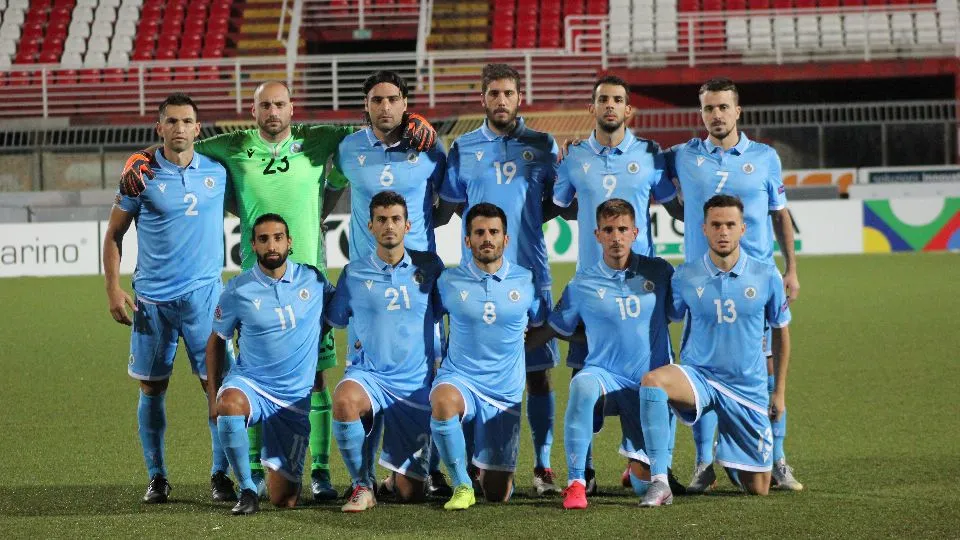 L’undici di partenza di San Marino (foto FSGC)