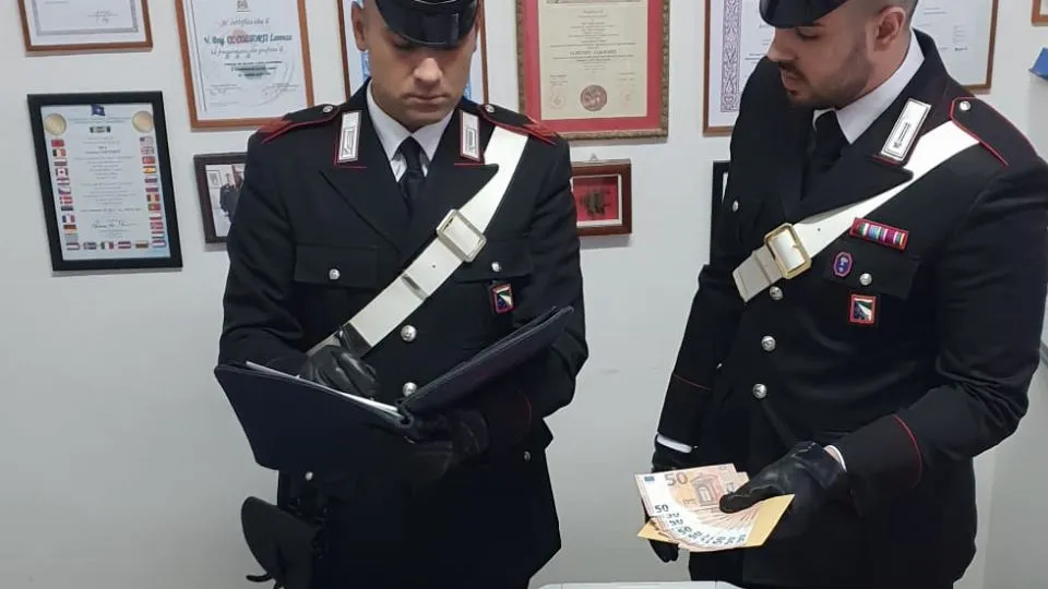 il denaro falso sequestrato