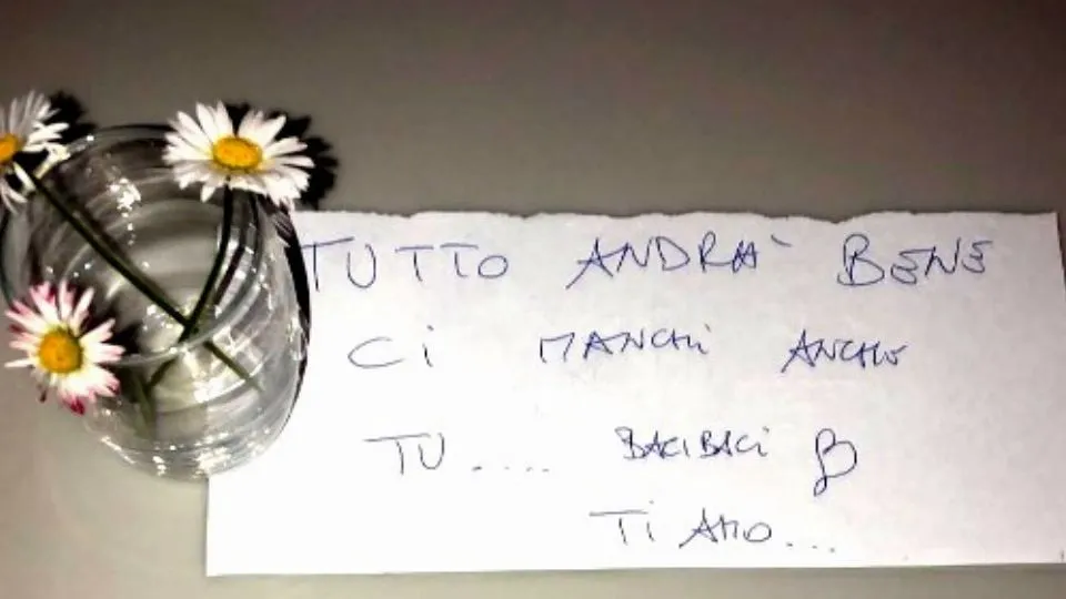 uno dei biglietti ricevuti