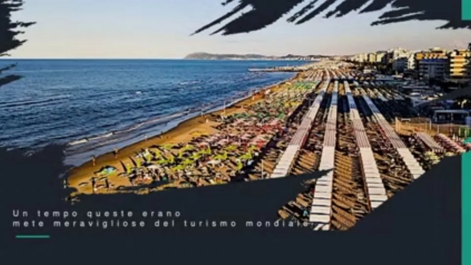 la spiaggia di Riccione nello spot