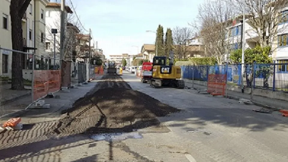 i lavori in via Melozzo