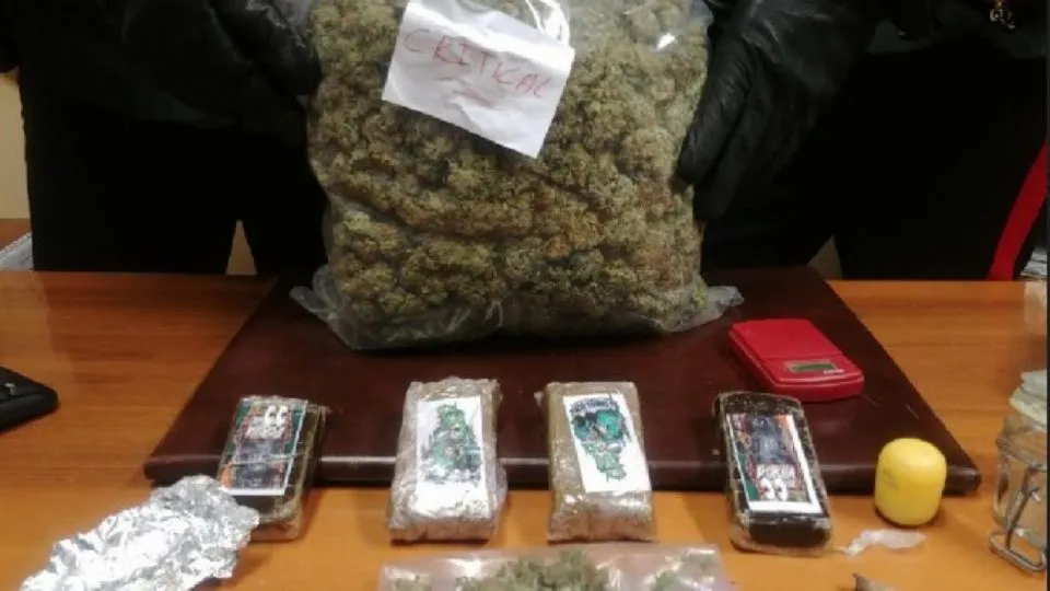 la droga sequestrata

