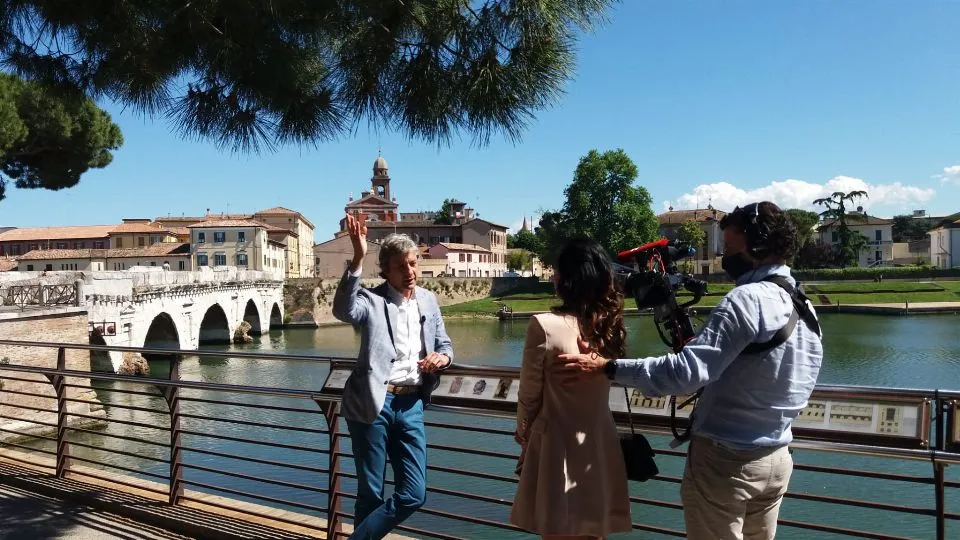 Gnassi mostra alla tv tedesca le bellezze di Rimini
