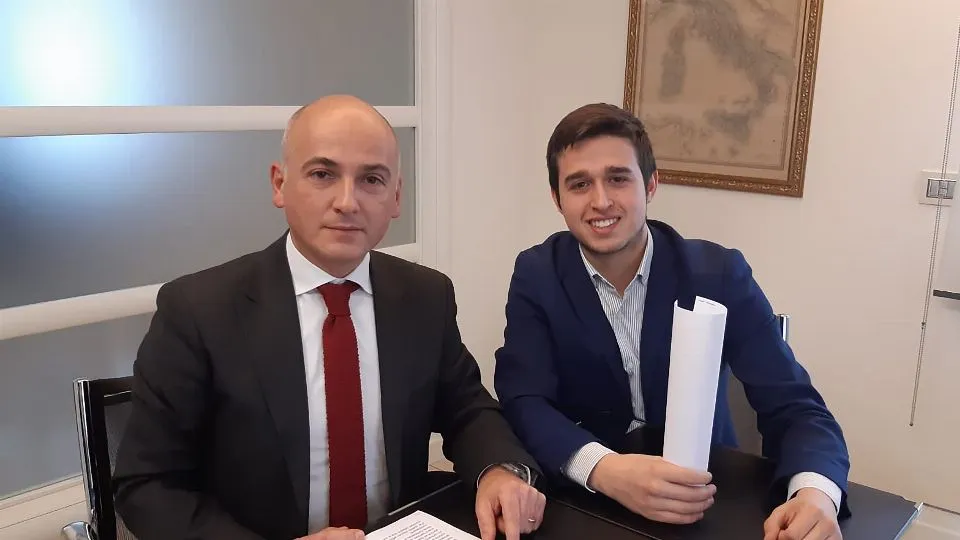 il candidato Montevecchi con Marchei
