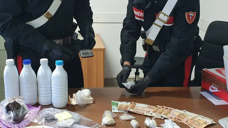 il materiale sequestrato dai carabinieri