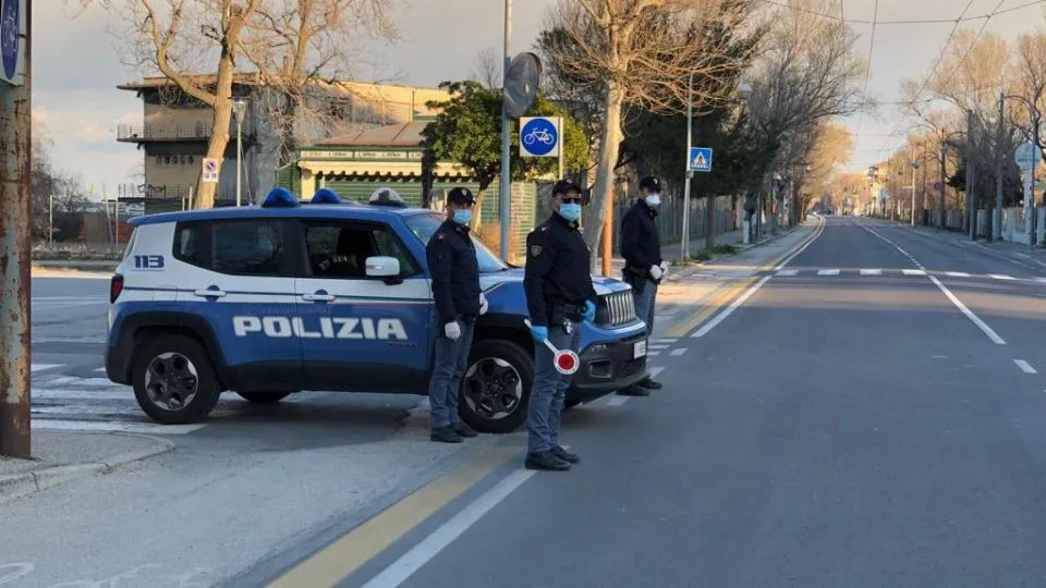 un controllo della polizia
