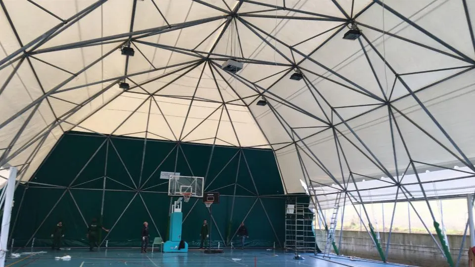 la palestra della scuola di Ospedaletto di Coriano
