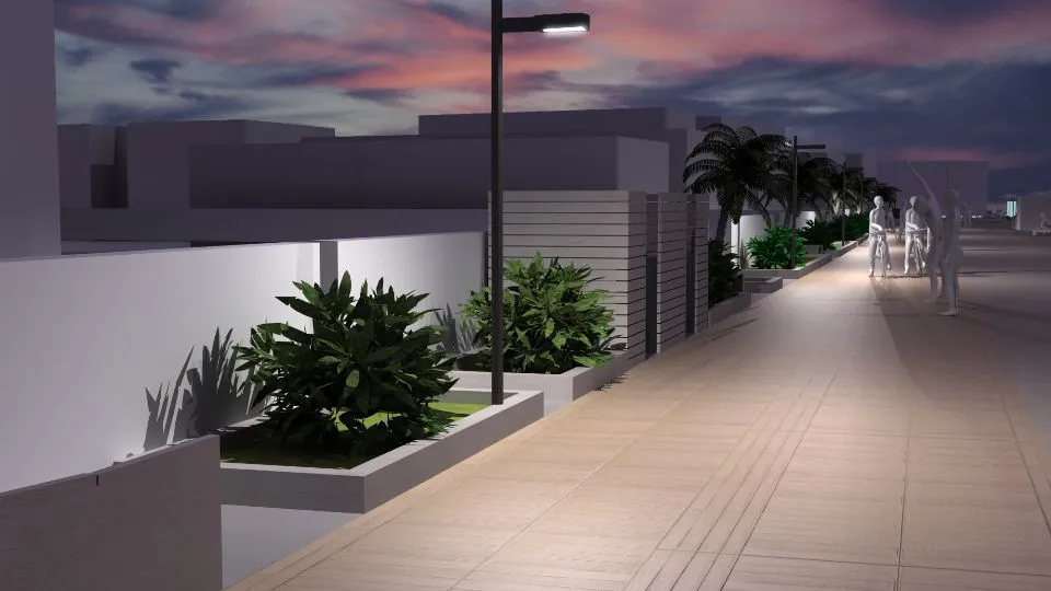 un rendering del lungomare di Bellaria