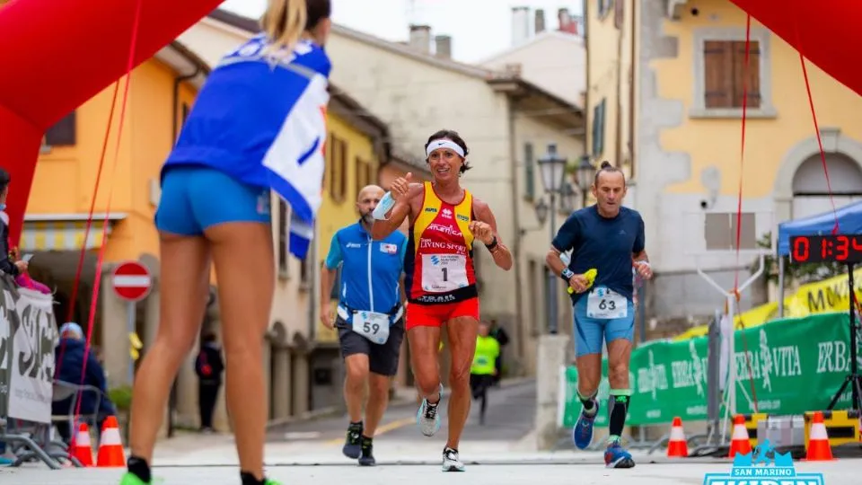 Federica Moroni con il pettorale nr. 1 
