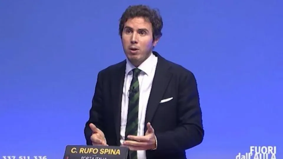 Rufo Spina negli studi di Icaro Tv