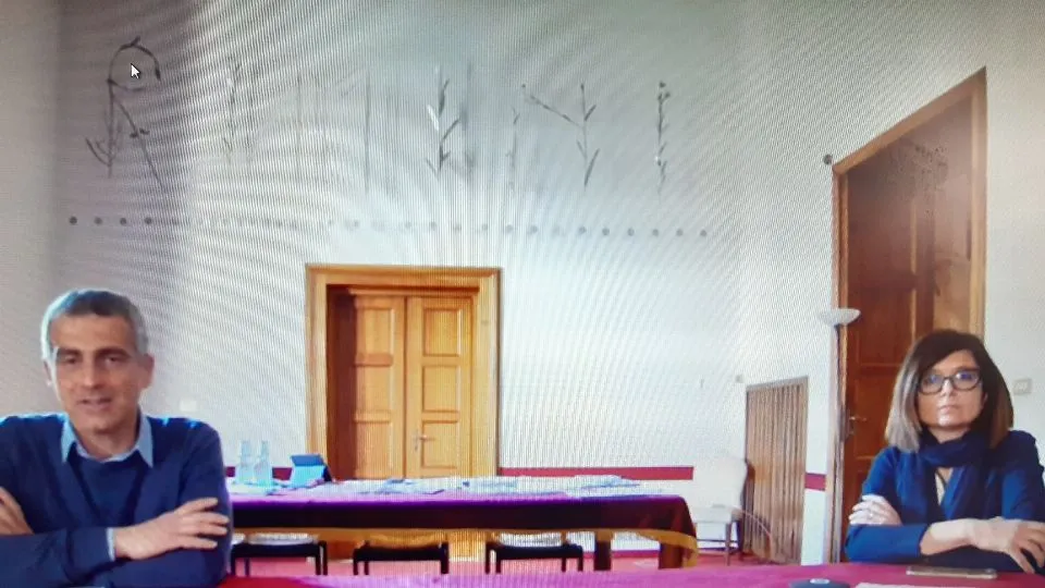 la video conferenza degli assessori Sadegholvaad e Frisoni
