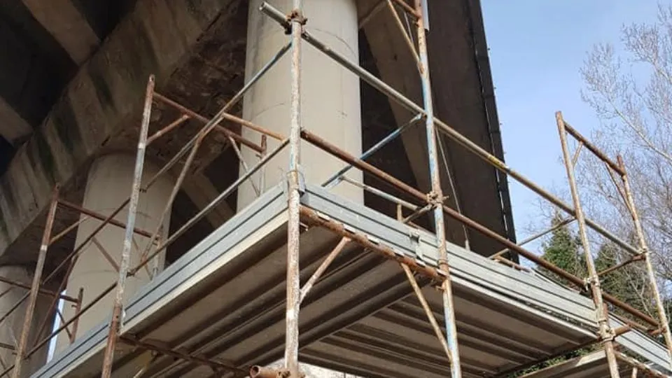 i lavori al ponte
