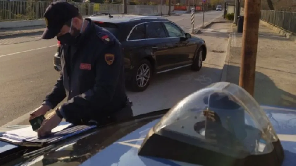 un controllo della Polizia