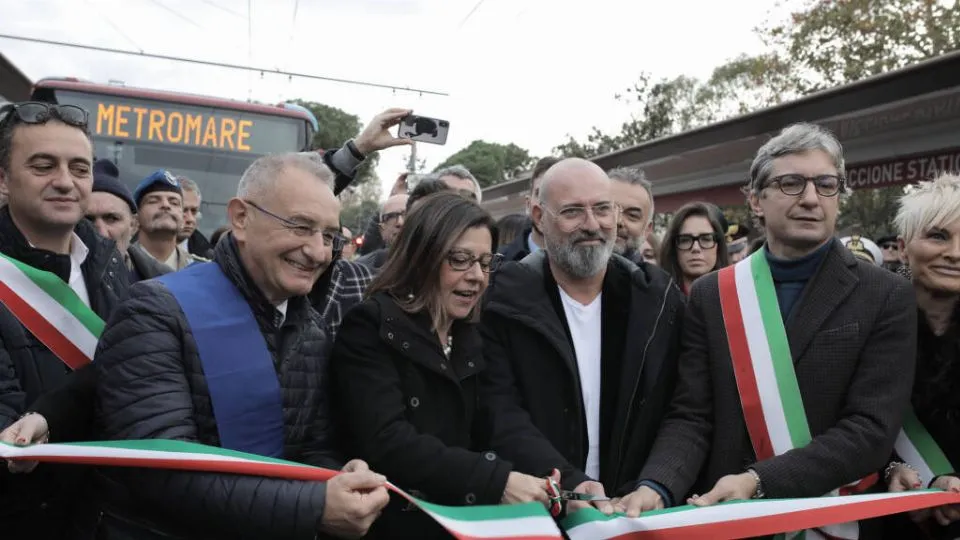 l’inaugurazione del Metromare