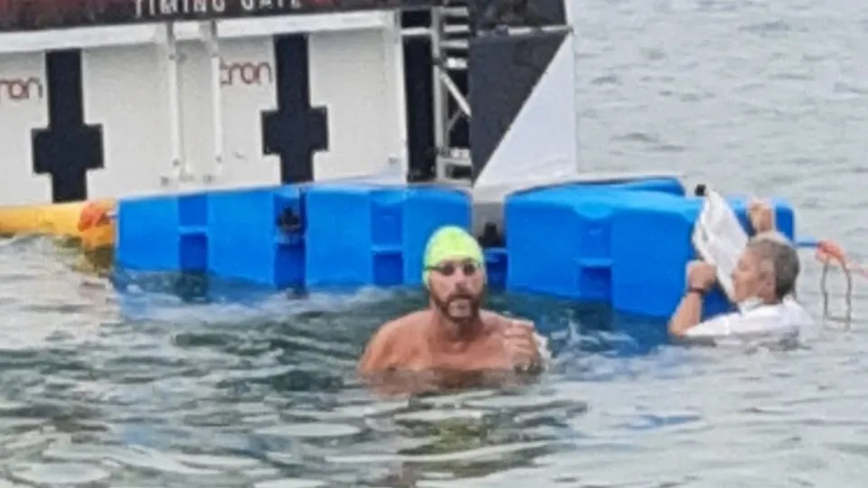 Cristian Lucarelli all’arrivo agli Italiani Alghero