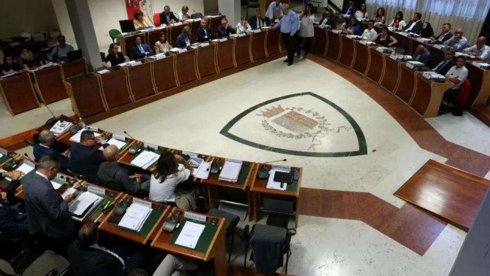 l’aula del Consiglio di Rimini
