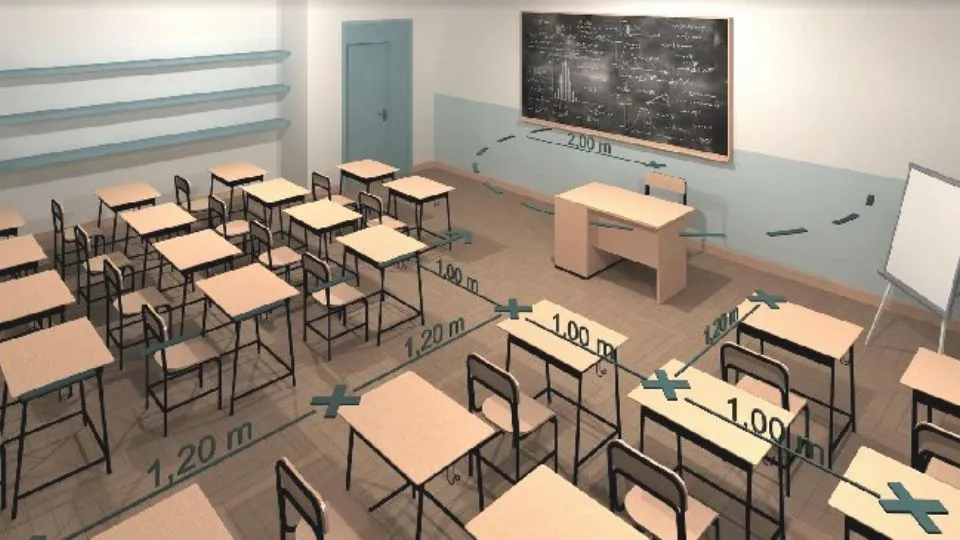 un’aula “distanziata”