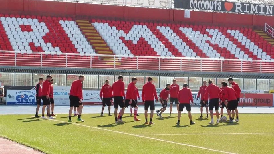 Un momento della seduto al “Neri” (foto Rimini FC)
