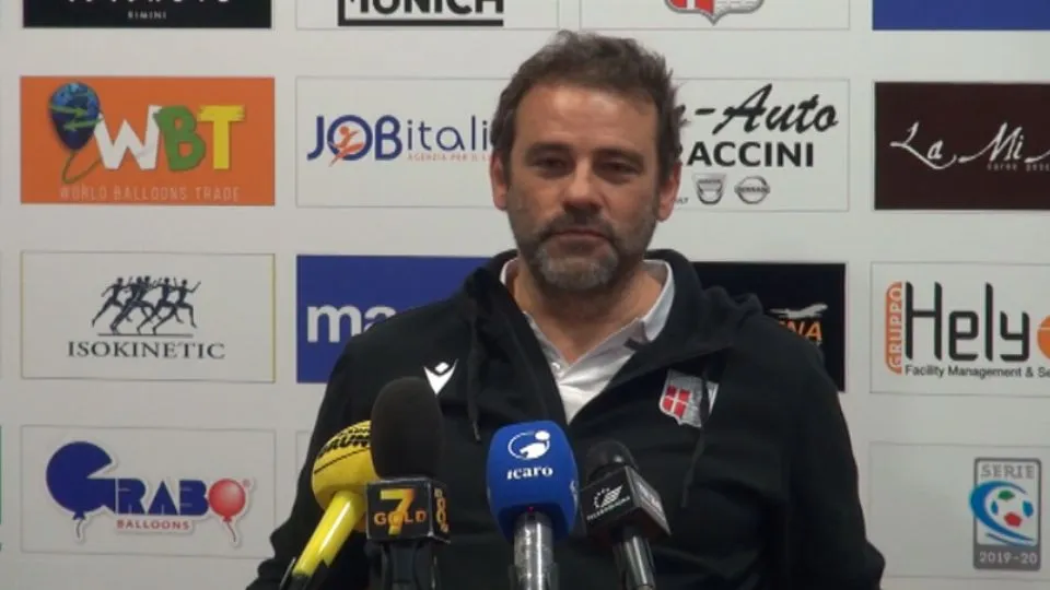 Giovanni Colella nel dopogara di Rimini-Modena