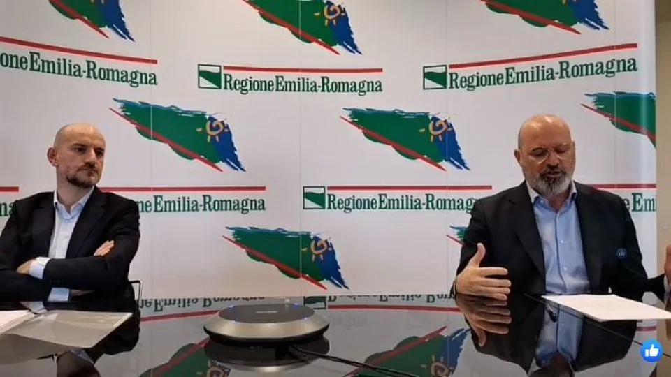 la conferenza stampa di Bonaccini e Calvano
