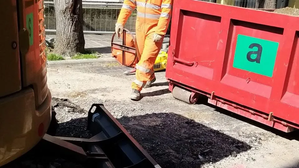 lavori su via Corridoni