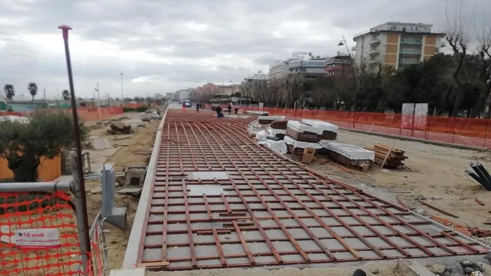il cantiere del parco del mare