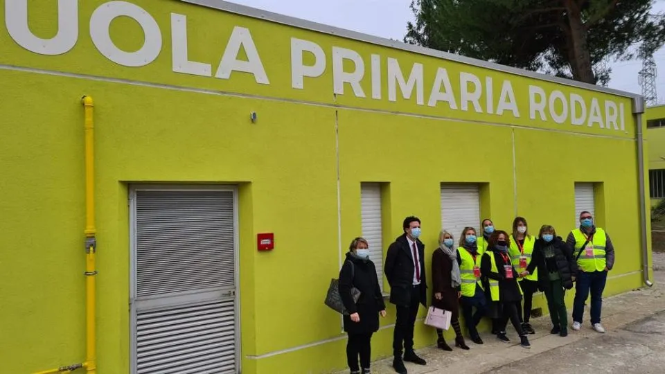 il restyling della scuola Rodari