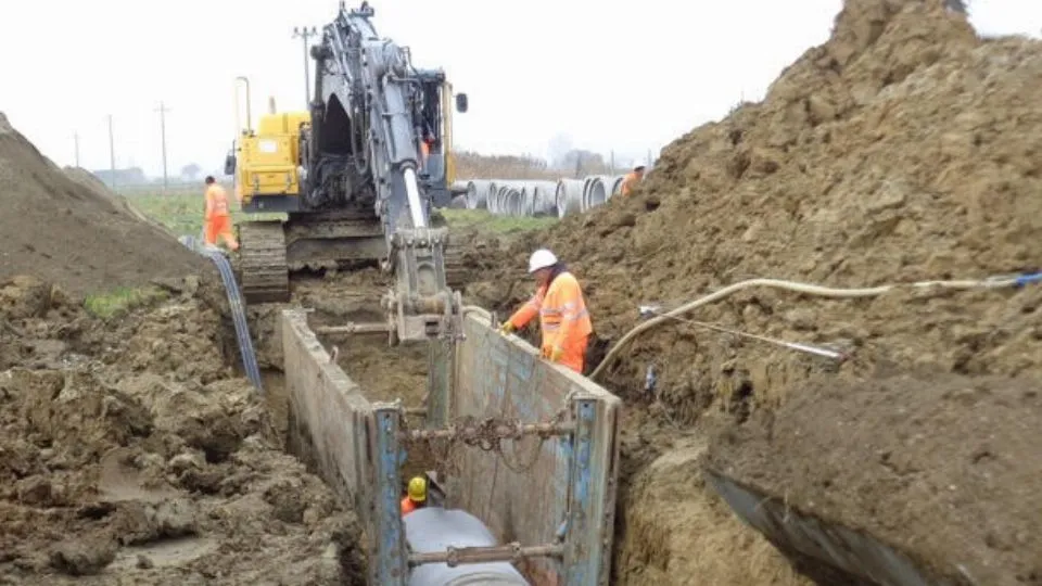 il cantiere nella zona di Rimini Nord
