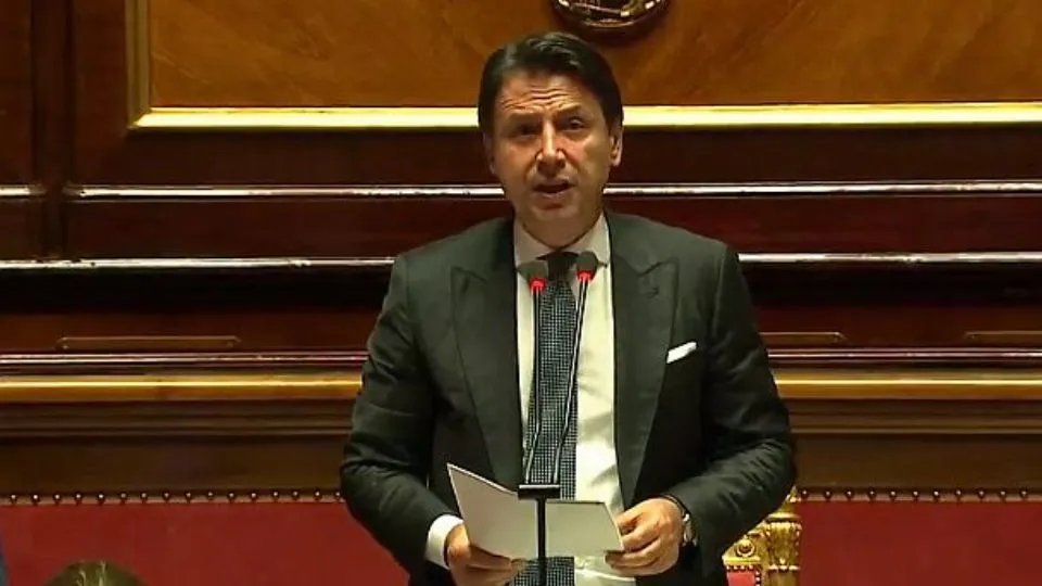 Giuseppe Conte al Senato
