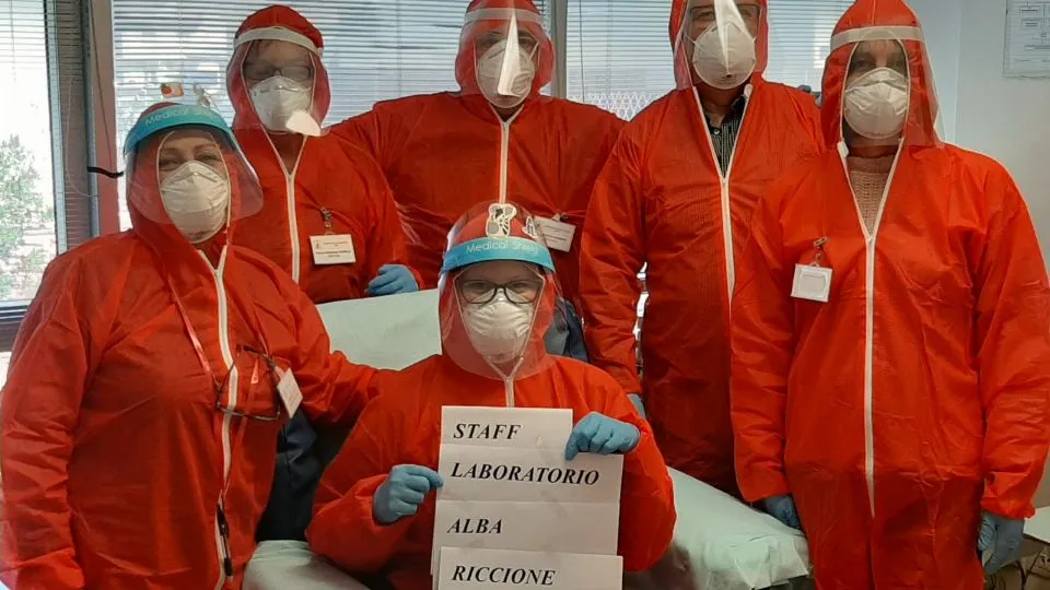 lo staff del laboratorio Alba di Riccione