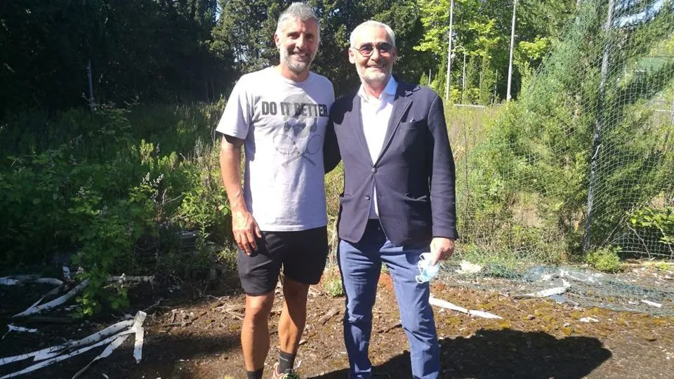 Giorgio Galimberti con il sindaco Gennari