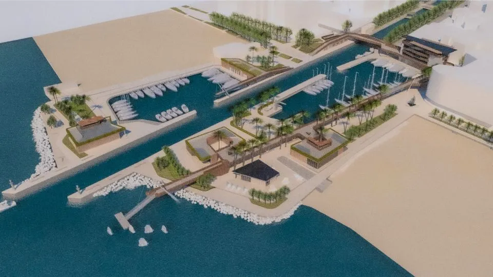 un rendering del progetto per il porto di Riccione