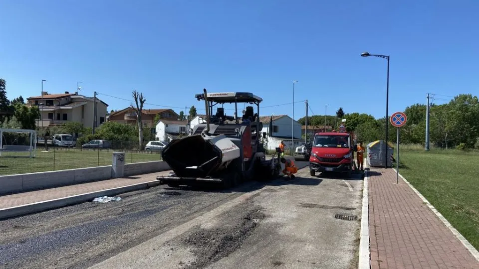 asfaltature in zona La Cella a Misano