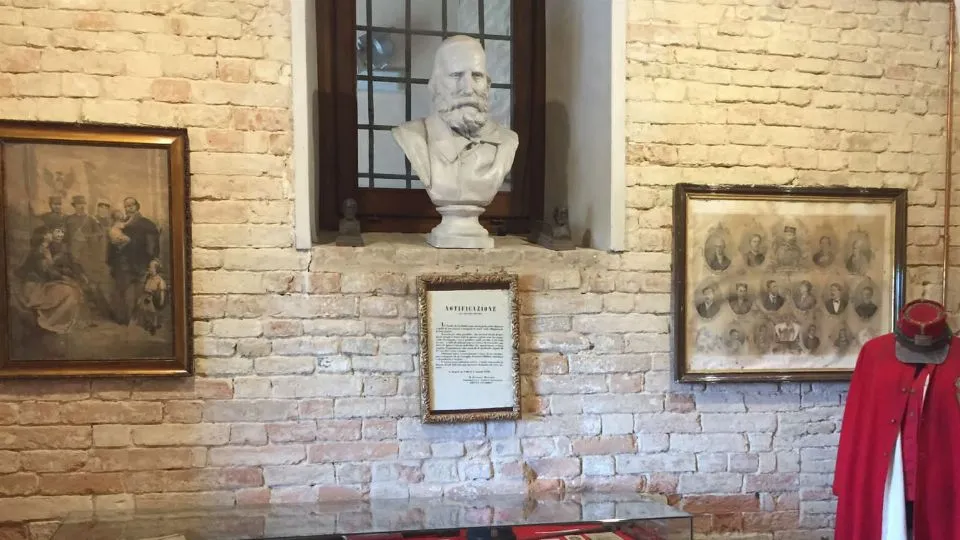una parete del museo