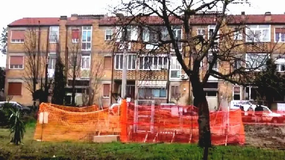 il cantiere all’Ina Casa